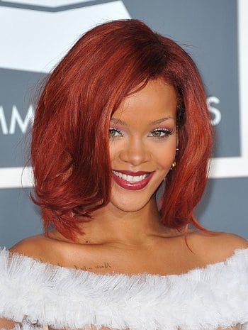 rihanna 2011 red hair. red hair camp was Rihanna: