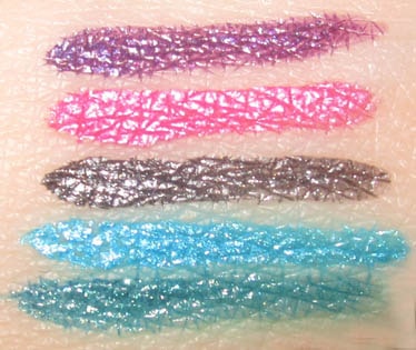 Aqua Liners Make Up For Ever swatches