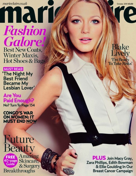 Blake Lively marie claire octobre 2010