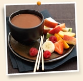 Fondue de fruits au chocolat