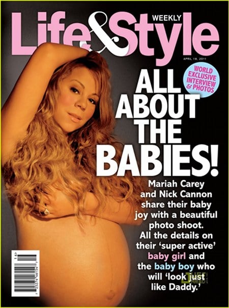 Mariah Carey Life&Style enceinte nue