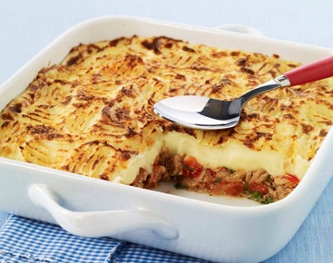 Parmentier au thon et tomates