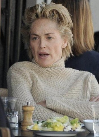 Sharon Stone sans maquillage