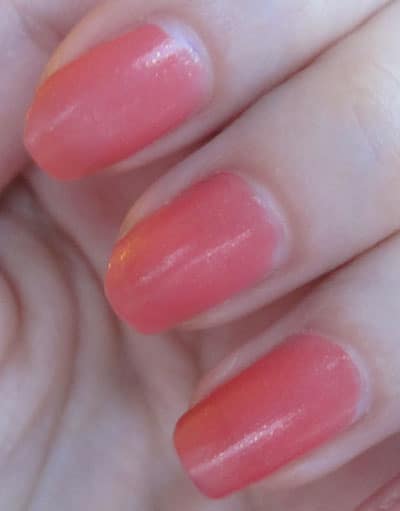 Vernis 447 orange des indes Dior swatch